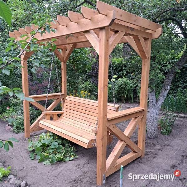 Huśtawka ogrodowa drewniana drewno Sól