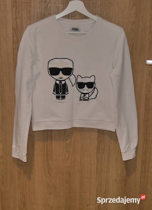 Karl Lagerfeld fajna bluza metaliczna nitka 36 S Bez wzoru Wrocław
