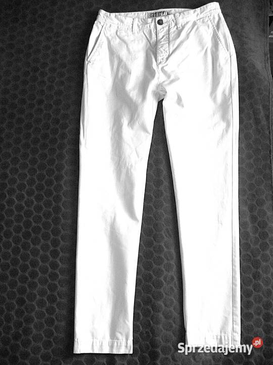 Spodnie kremowe męskie W 32 L 36 pas 86 Siedlce