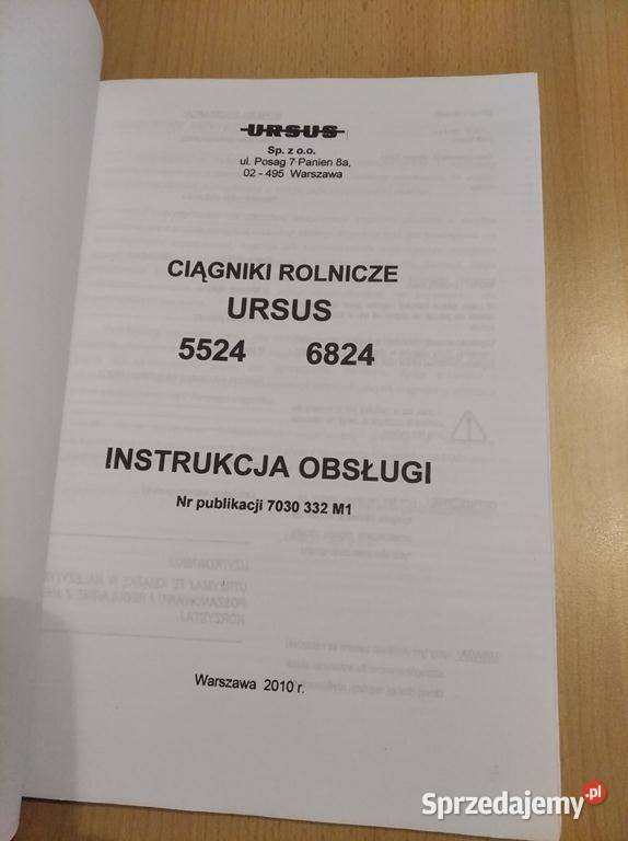 Instrukcja Ursus 55246824 oryginał 2010 Lublin