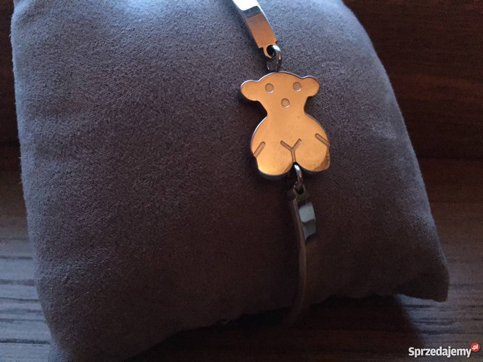 bransoletka z misiem posrebrzana Wrocław