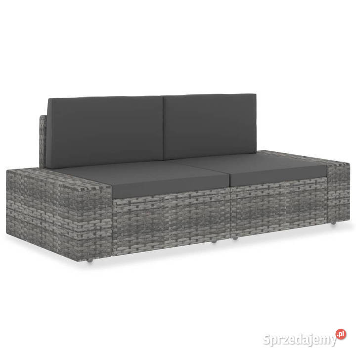 Sofa modułowa 2osobowa rattan PE szara WM49525 mazowieckie