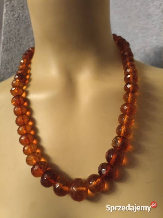 Naszyjnik Bursztyn Fasetowany antyk Białystok