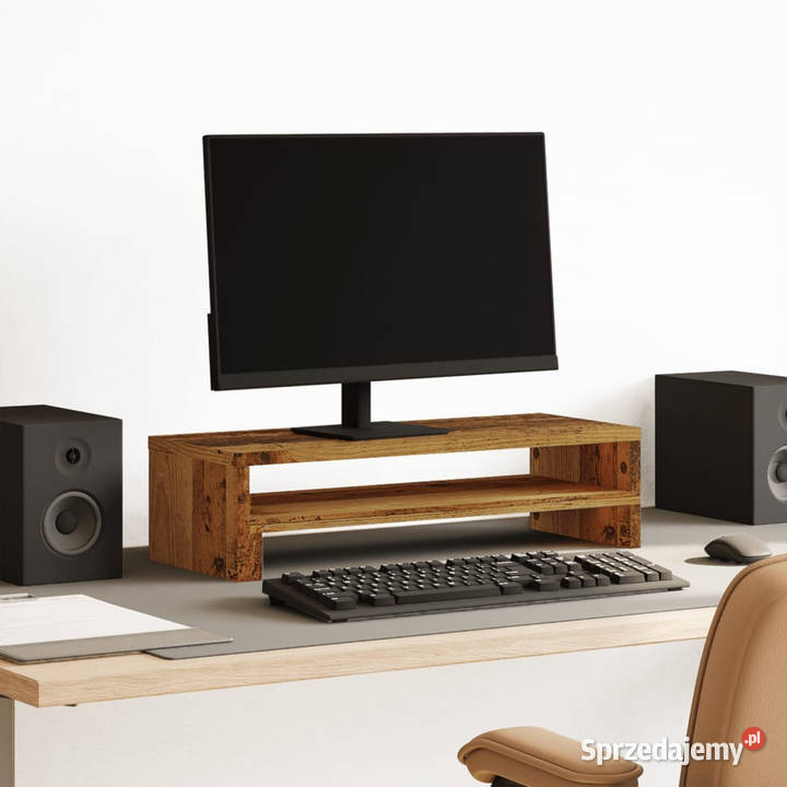 Podstawka pod monitor stare drewno 54x22x15 mazowieckie Warszawa