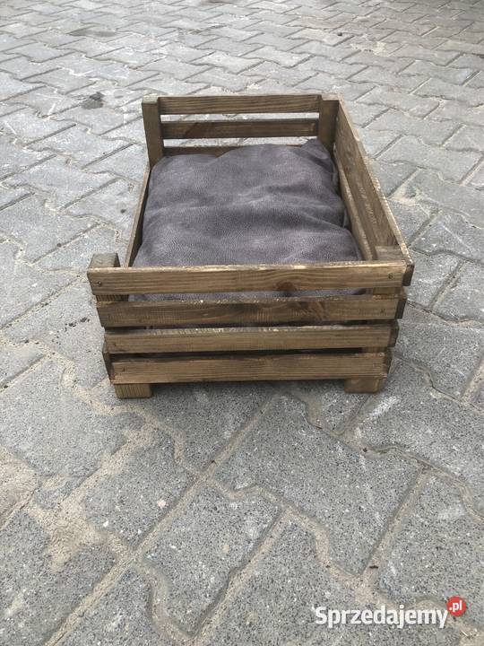 Drewniane legowisko psakota z poduszką handmade Zwierzęta wielkopolskie Poznań