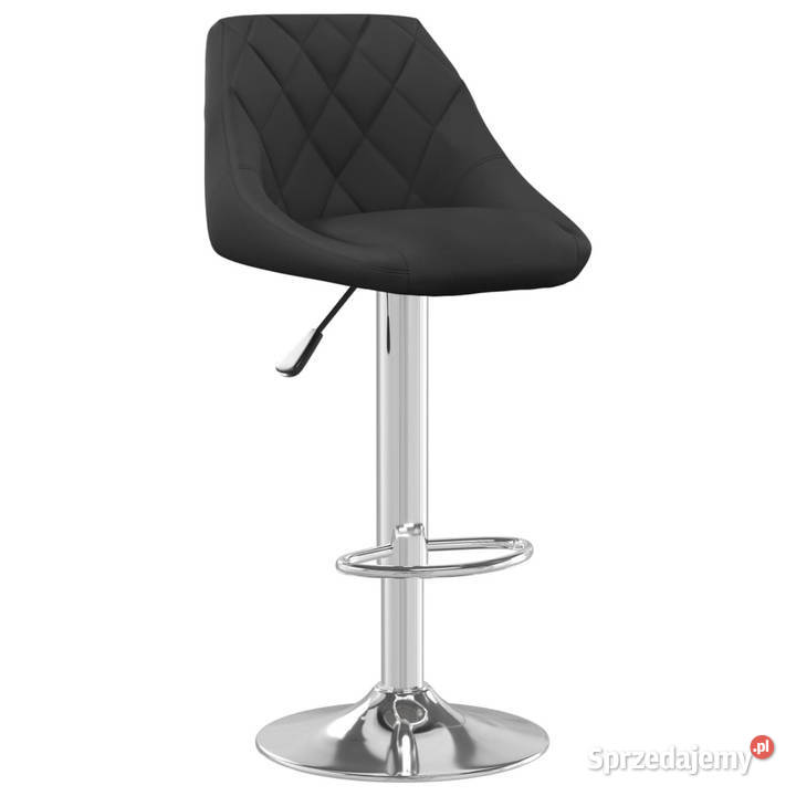 Stołki barowe 2 czarne obite aksamitem WM335302 Krzesła mazowieckie