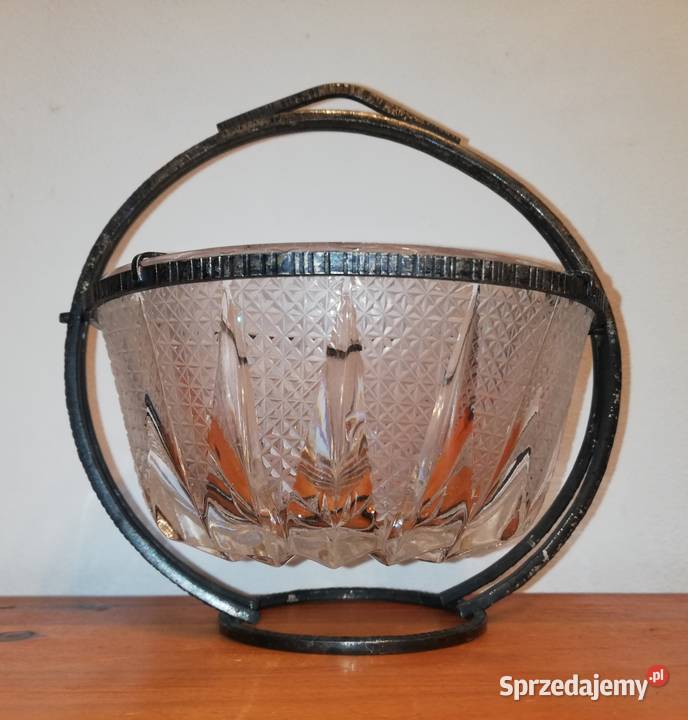 Cukiernica kryształowa PRL Hefra Kołyska Plater Warszawa sprzedam