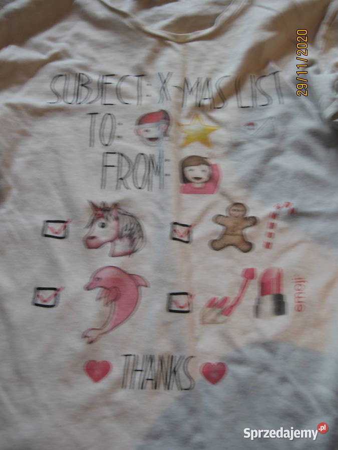 Świąteczna bluzka rozmiar 152 Emoji