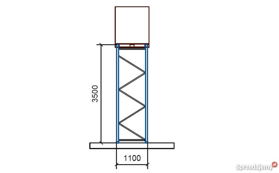 Regał paletowy 35m 18 miejsc paletowych zestaw Siedlce