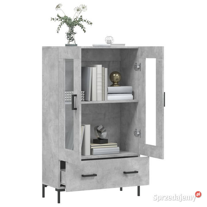 Wysoka szafka szarość betonu 695x31x115 WM828304 Warszawa