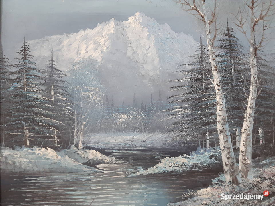 Pełnia w górach obraz olejny Warszawa