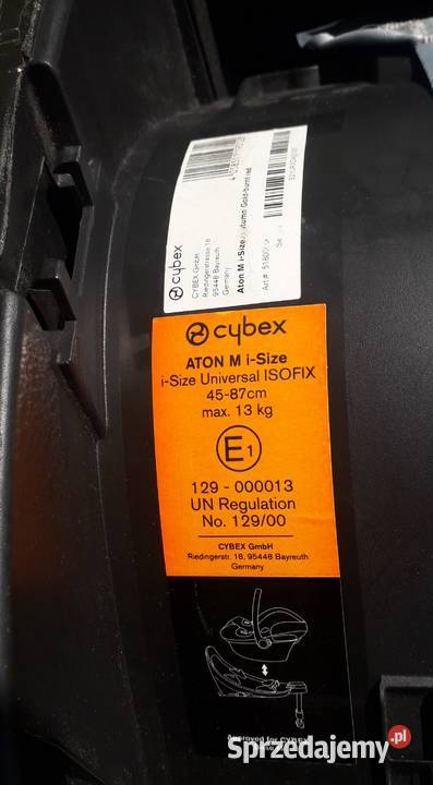 fotelik samochodowy nosidełko CYBEX Aton M 013 Warszawa sprzedam