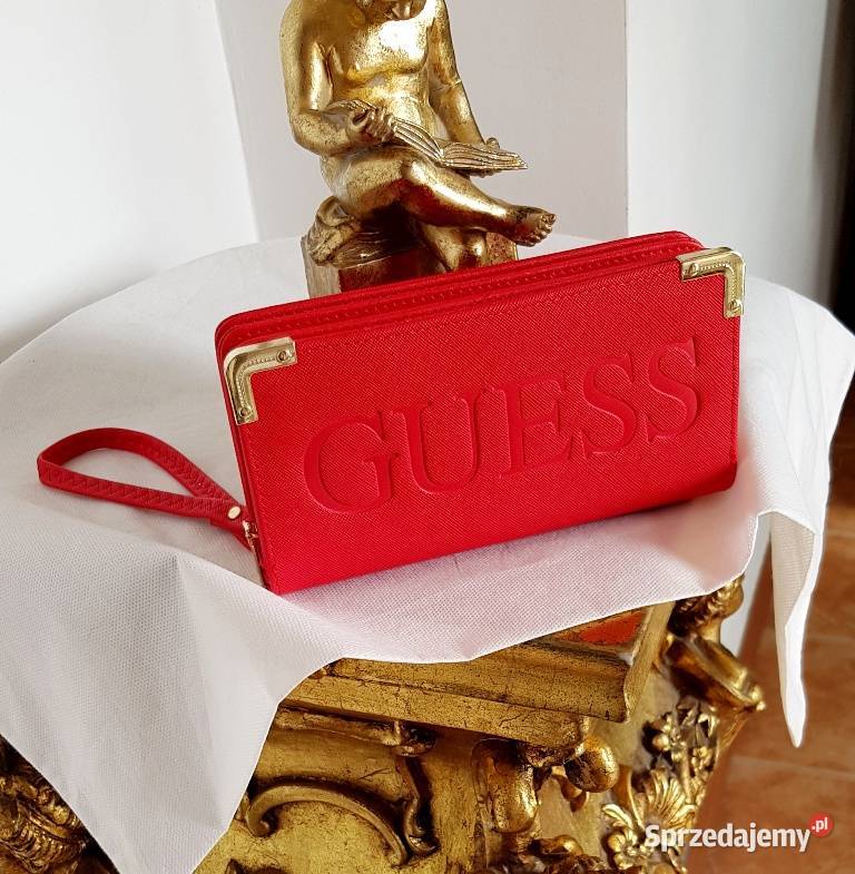 PORTFEL GUESS PORTMONETKA CZERWONY DUŻY PORTFEL Dodatki Bydgoszcz