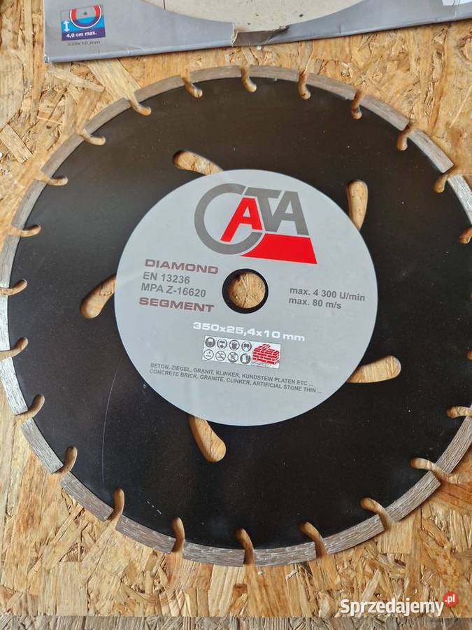 TARCZA DIAMENTOWA DO BETONU CEGŁY KOSTKI 350 MM Głogowa