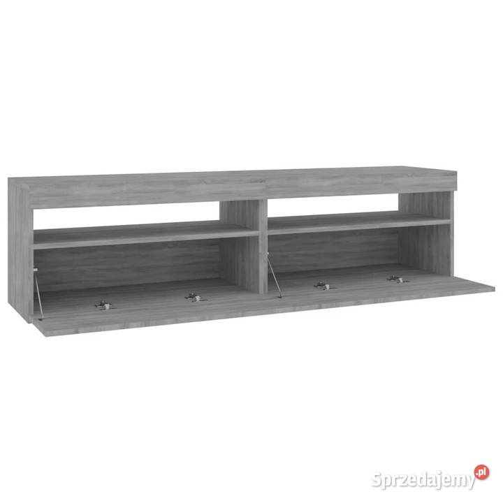 Szafki pod TV z LED 2 szary dąb sonoma 75x35x40 mazowieckie Warszawa