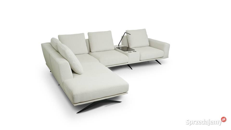 Narożnik Sines z barkiem w tkaninie NURIEL 56 Woźniki