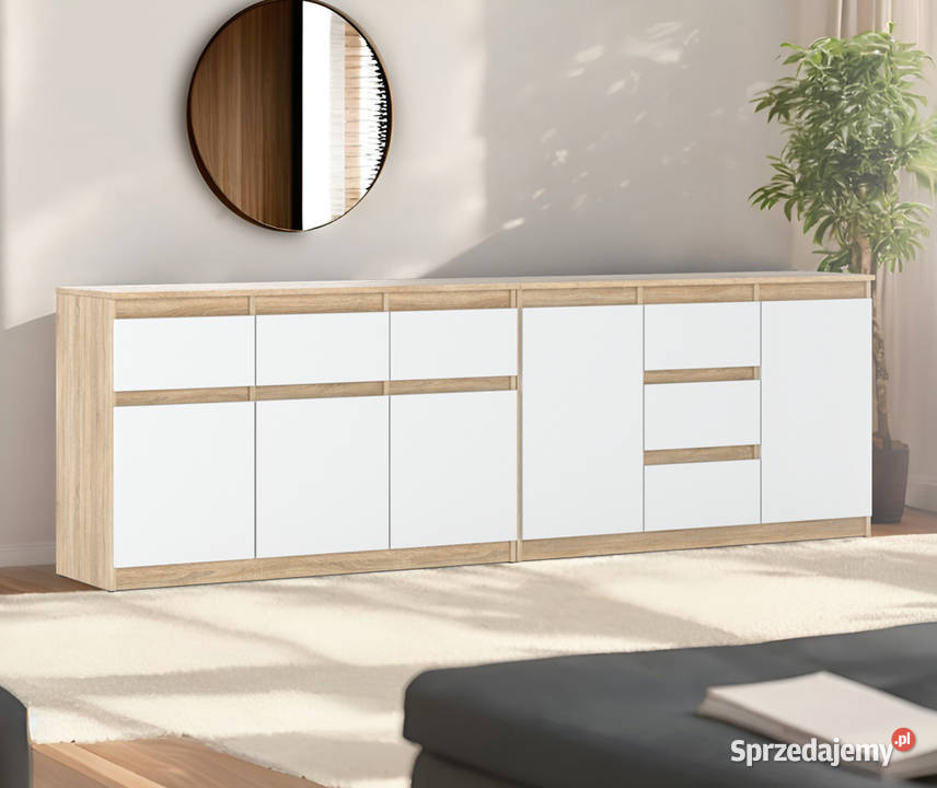 Komoda Pojemna Szafka Do Salonu Duża 6 Szuflad Elbląg