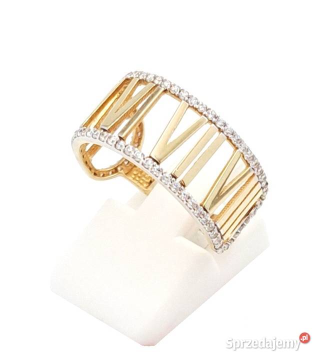 Pierścionek r15 Złoty pr333 Modern cyfry Poznań