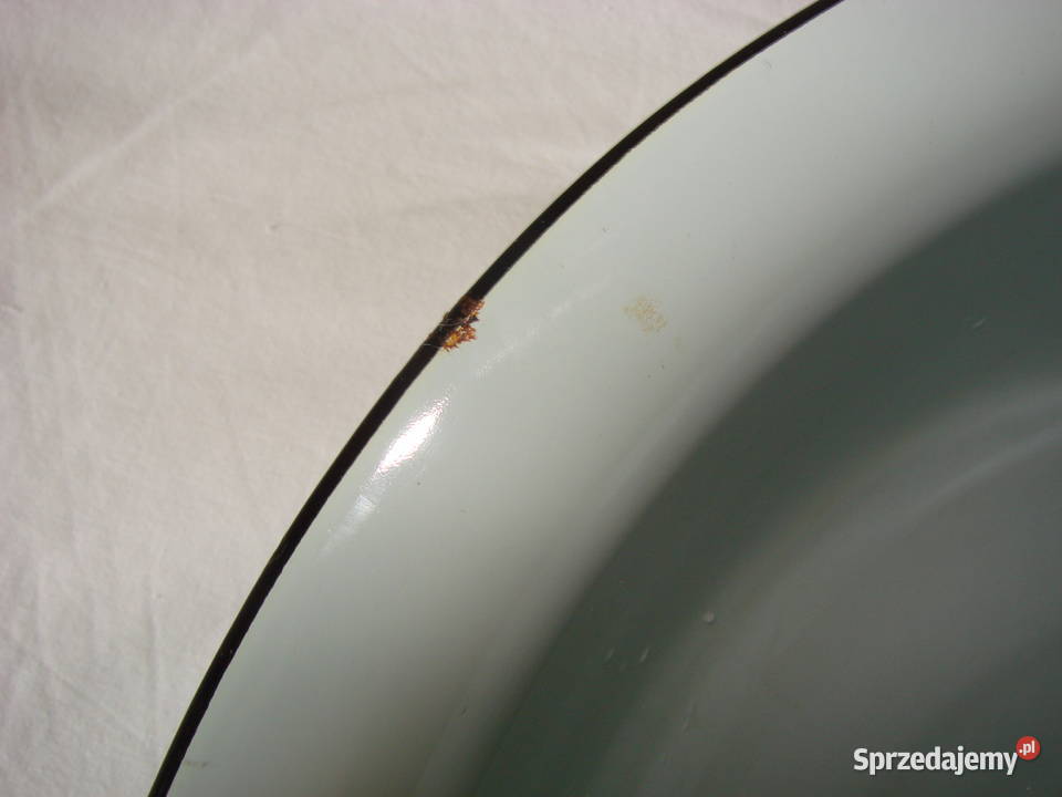 duża emaliowana miska PRL Pruszcz Gdański