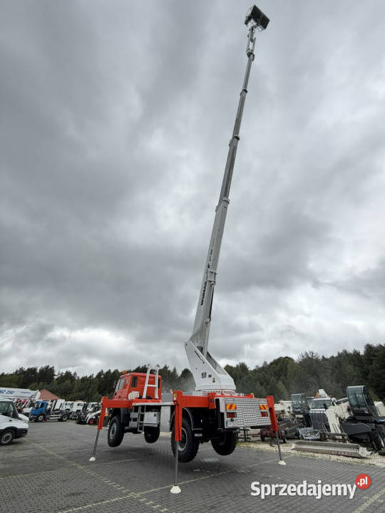 MAN 18284 4x4 Zwyżka WUMAG WT 425 Podnośnik manualna Widełki