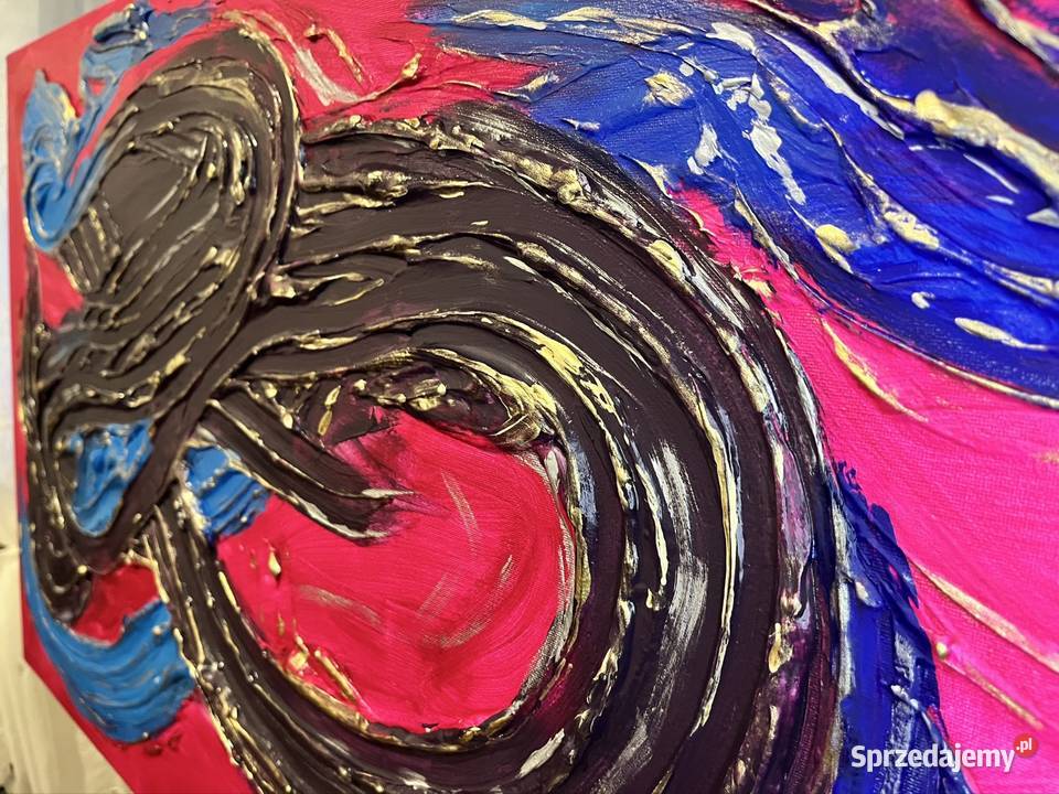 Obraz autorski akryl na płótnie abstrakcja podlaskie Łomża sprzedam
