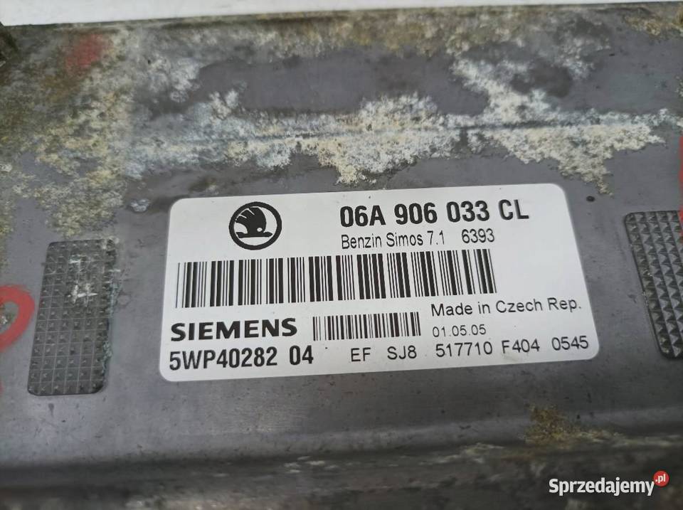 STEROWNIK SILNIKA 06A906033CL 16 B 8V 102 Skoda świętokrzyskie