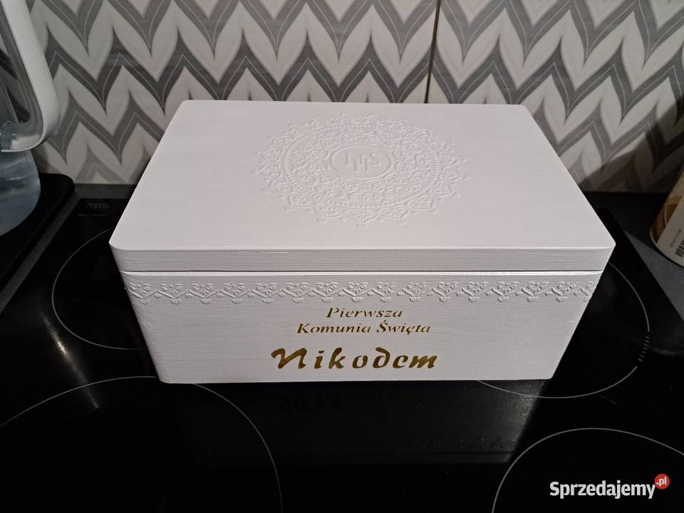 Kuferek Komunia hostia 3D personalizowany Dekoracje i ozdoby Kędzierzyn-Koźle