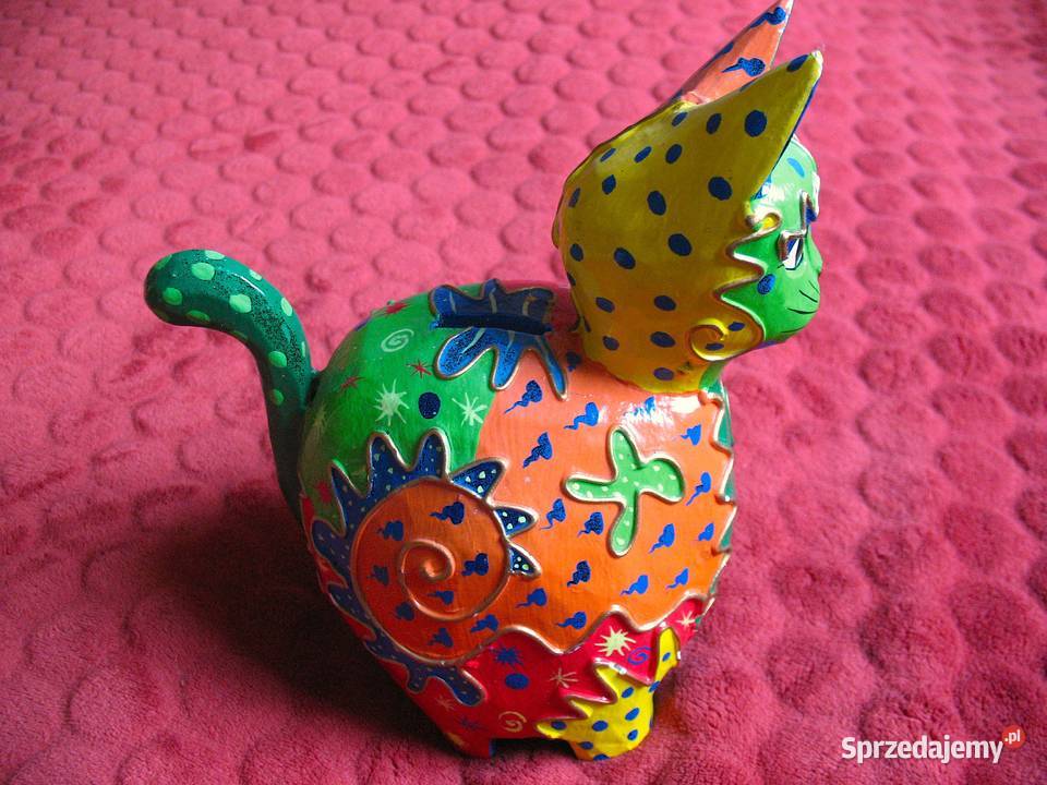 Kot Skarbonka 10 x 13 x 8 Drewniany w Siedlce