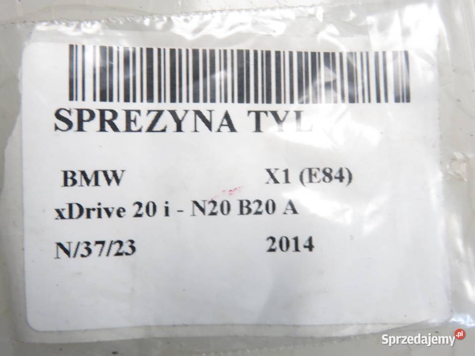 SPRĘŻYNY TYŁ TYLNE BMW X1 E84