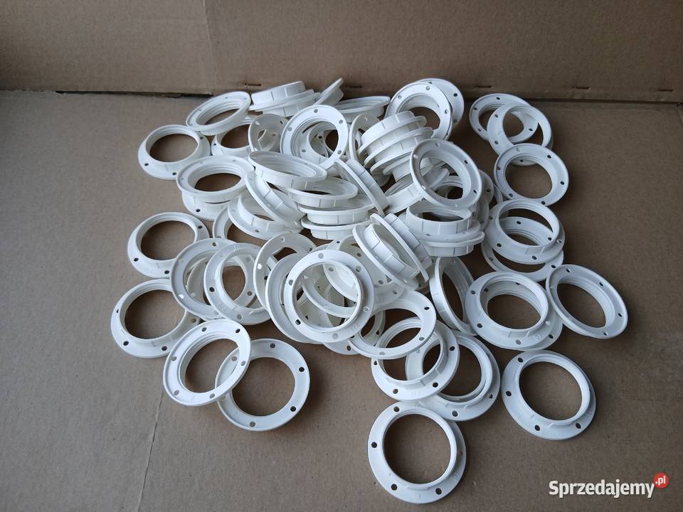 Nakrętka do Oprawki E27 Pierścień Biała 70 Oświetlenie mazowieckie Warszawa