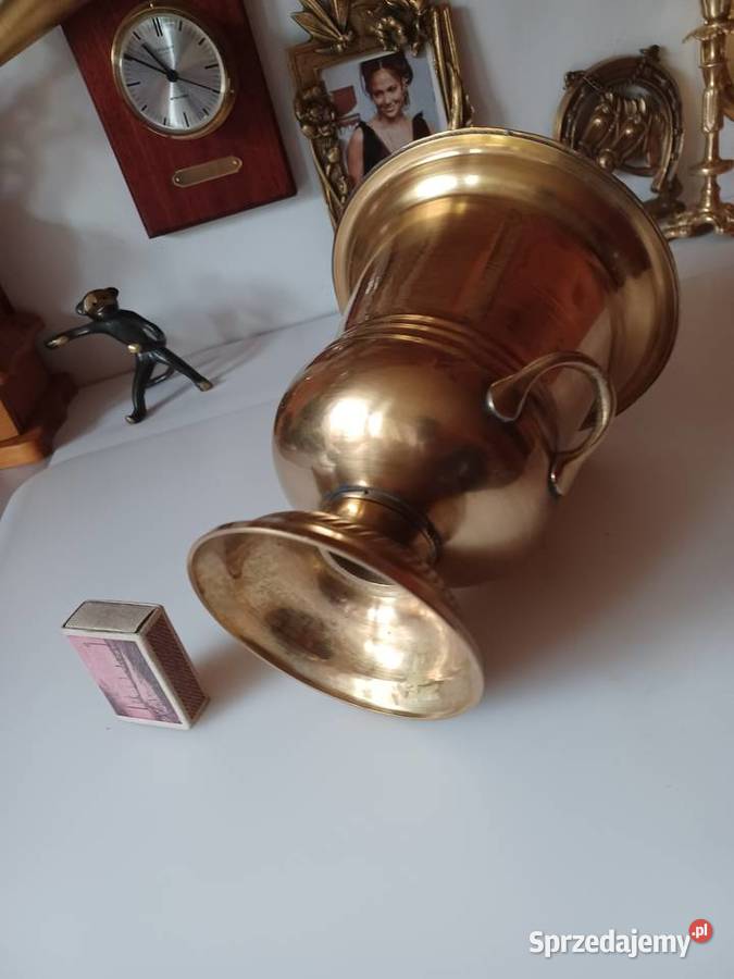 Piękna mosiężna donica Poznań