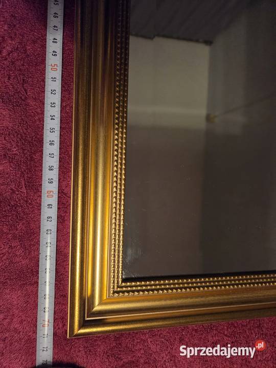 ładne solidne lustro złota drewniana rama 71 x łódzkie Łask
