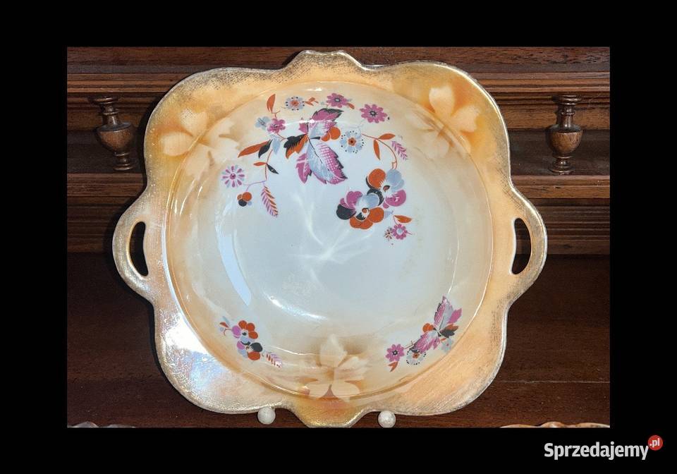 Patera z opalizowanej porcelany Syg Sile Gdańsk