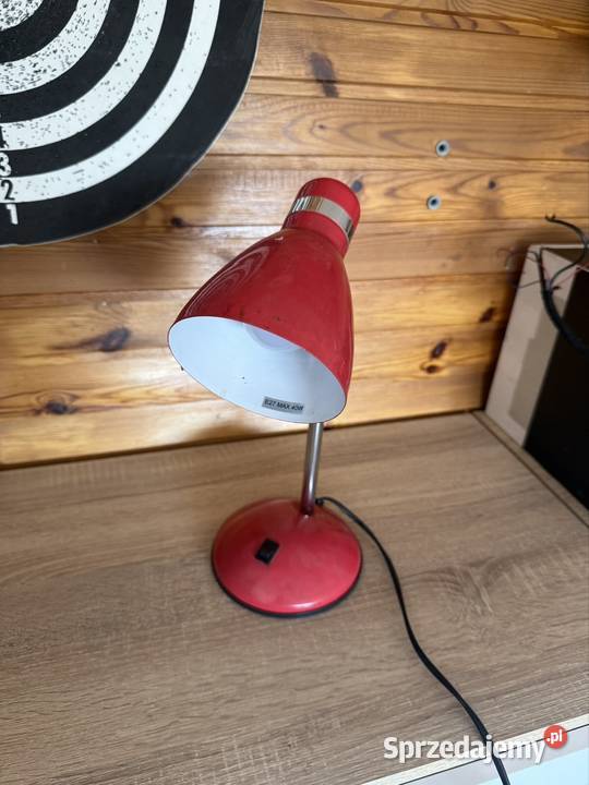 Czerwona lampka biurkowa lampa nocna E27 Łódź