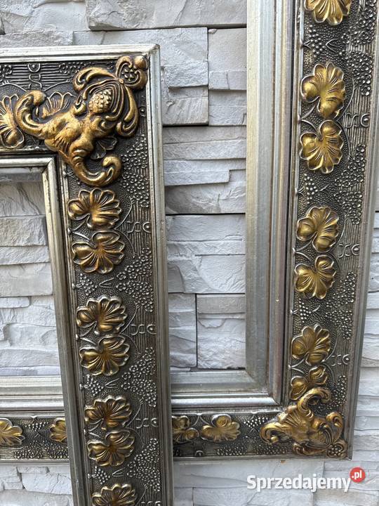 Stara drewniana rama rzeźbiona do lustra obrazu Długopole-Zdrój