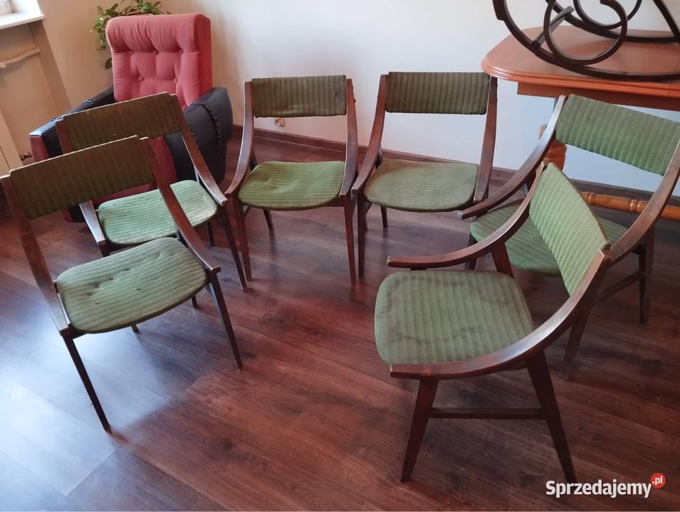 Kultowe krzesla SKOCZEK Stan 6 sztuk J Kedziorek Tomaszów Mazowiecki