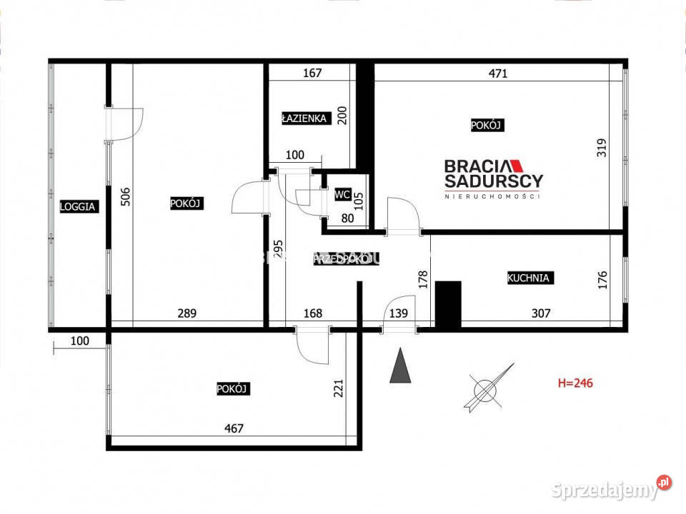 Mieszkanie 575m2 3 pokojowe Kraków Teligi Liczba pokoi 3