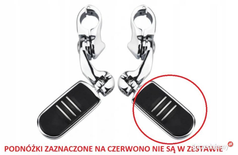 Chromowany uchwyt na gmole motocyklowe 222532 MM Podnóżki i stopki Sosnowiec