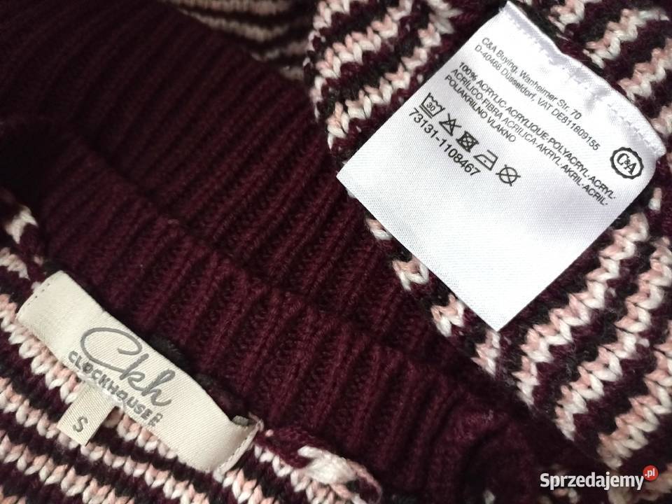 Sweter damski Wzór r 38 bordowy CA ozdobne Białystok