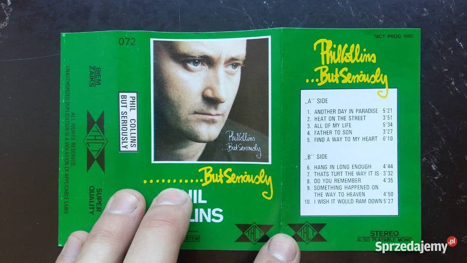 Kaseta magnetofonowa Phil Collins But Seriously podlaskie Siemiatycze