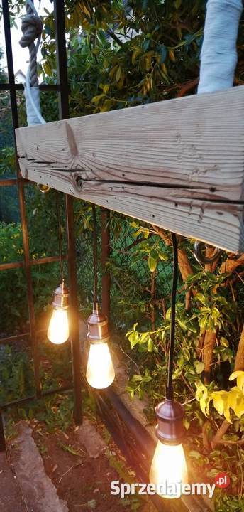 Lampa wisząca na linach regulowanych Styl Wejherowo