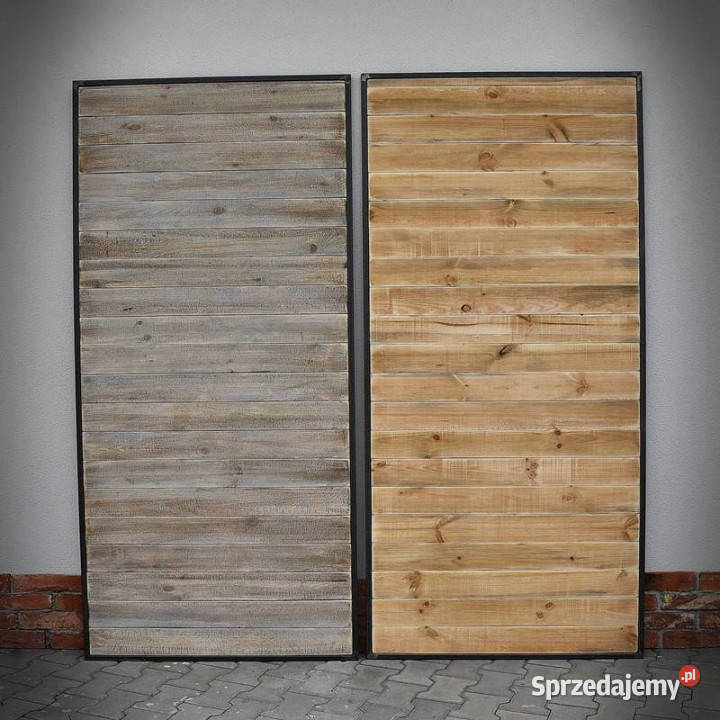 Drzwi przesuwne drewniane w ramie stalowej LOFT 210cm świętokrzyskie Chmielnik