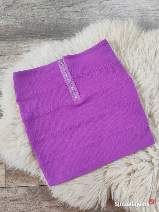Liliowa spódnica bandażowa Top shop Fioletowa Rozmiar 34(XS) Jasło