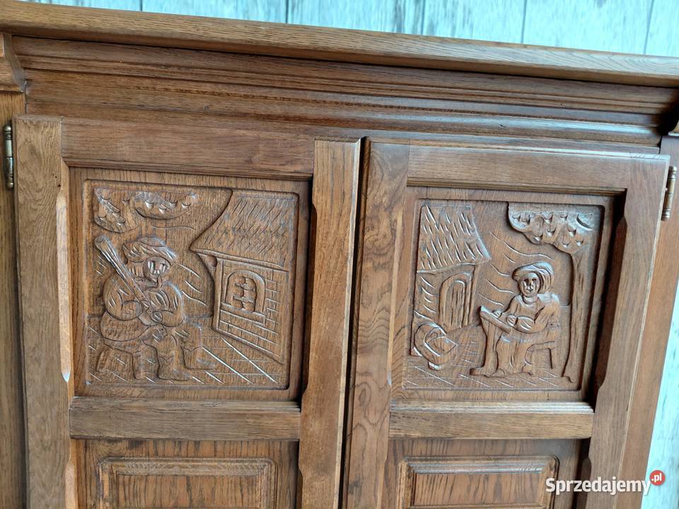 wysoka komoda rzeżbiona 505 Byczyna sprzedam