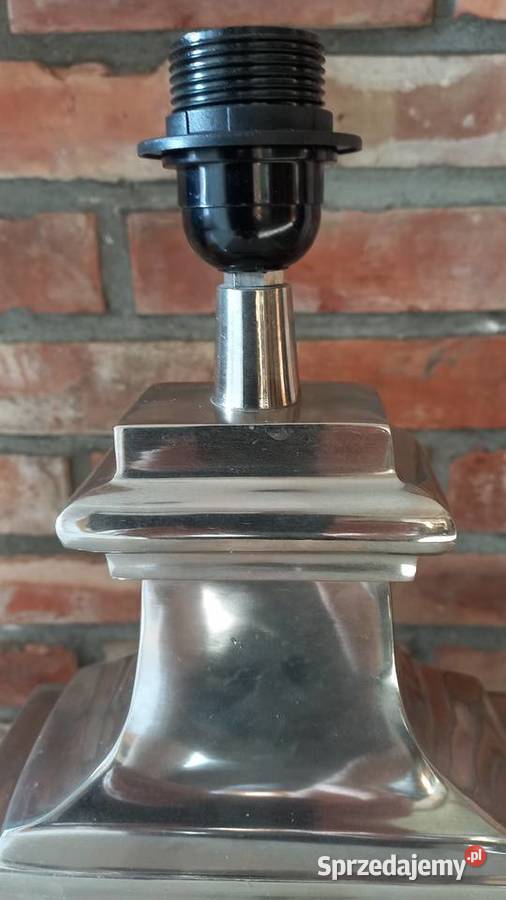 Lampka metalowa niklowana Srebrna Stołowa Lampy stołowe i nocne Gawroniec