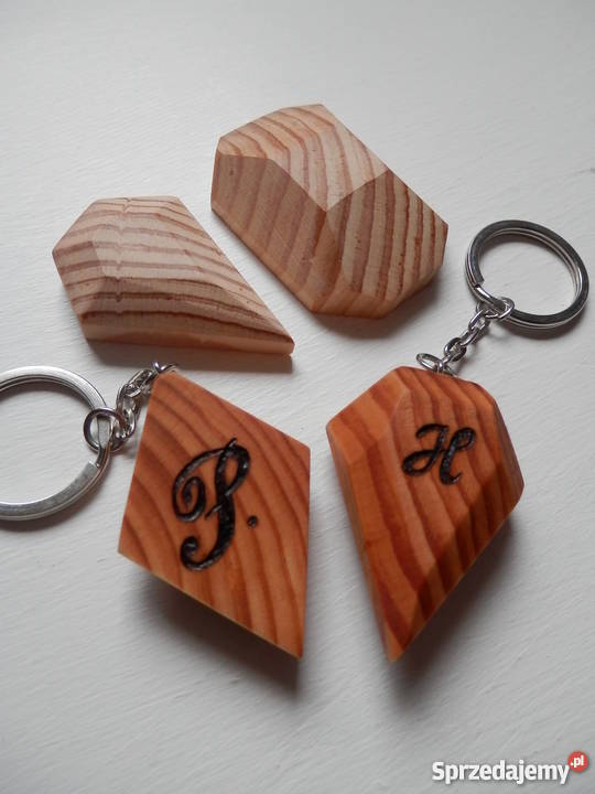 Unikatowe breloki drewniane ręcznie wykonane Uniseks Szczecinek