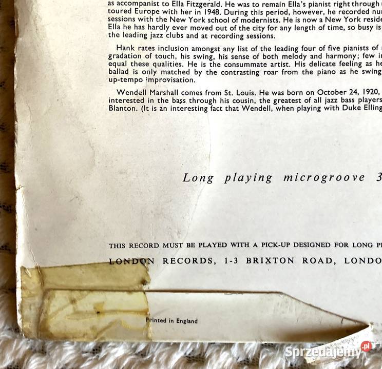 The Trio Hank Jones Wendell Marshall And Kenny Szczecin