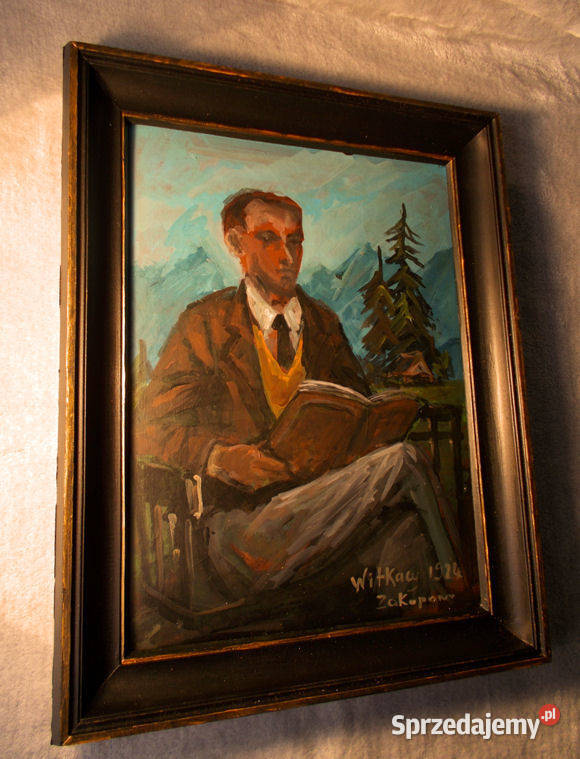 Witkacy -- Stanisław Ignacy Witkiewicz - autoportret - obraz olejny