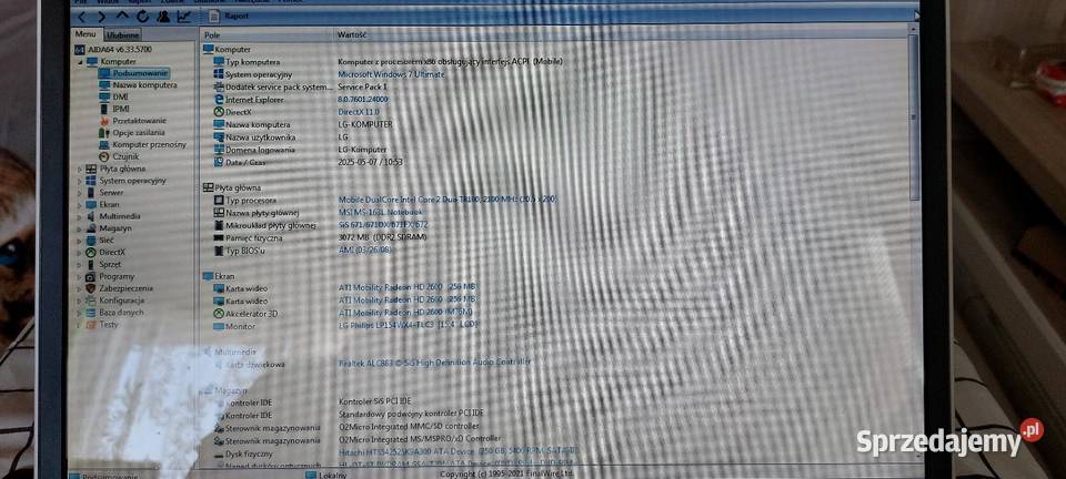 LG LGE50 Core2Duo T8100 2100MHzRam4Gb Hdd250GB