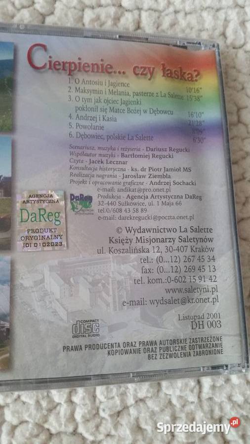 Sluchowisko CIERPIENIE CZY ŁASKA La Salette CD lubelskie Puławy